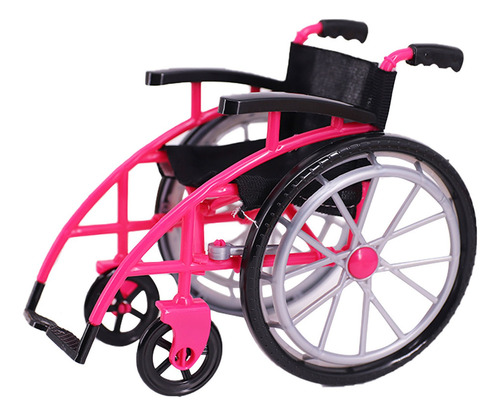 1 Juego De Minisilla De Ruedas Playset Roja Modelo Silla De