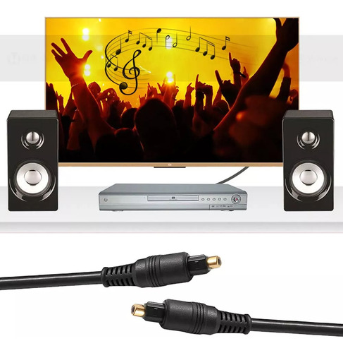 Cable Optico Digital Audio Fibra Optica 1.5 Metros Toslink