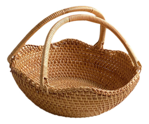 Cesta De Cesta De Vime Cesta De Colheita De Morangos Ao Ar