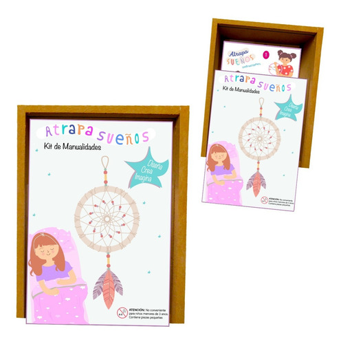 Imagen 7 de 8 de Juego Artesania Atrapa Sueños Armar Manualidades Crear Niños