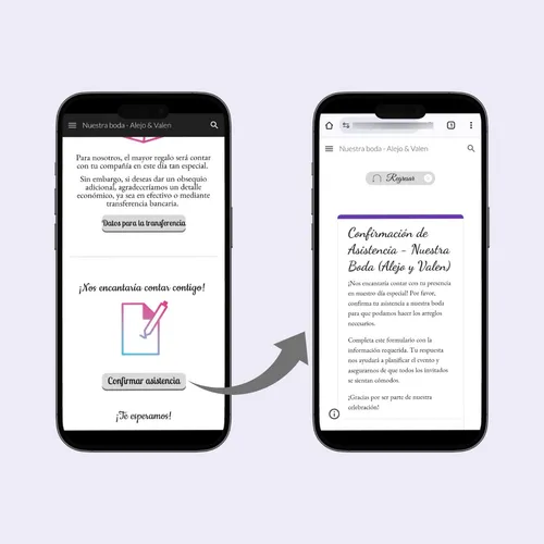 Invitación Digital Interactiva De Boda - Formato Web
