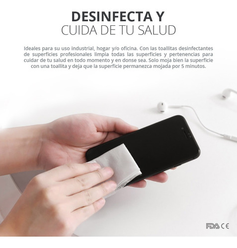 Imagen 6 de 7 de Toallitas De Bolsillo Fubu+ Toallitas Desinfectantes Humedas
