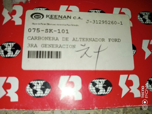 Carbonera De Alternador 075-sk-101/ford 3ra Generación