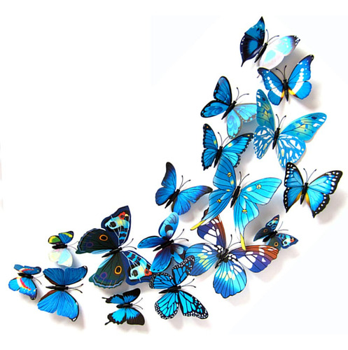 Jyphm 24 Calcomanas De Pared De Mariposa 3d Extrables Para R