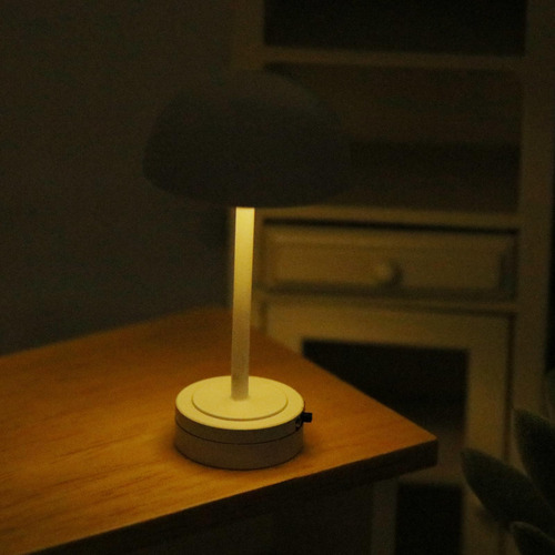 Lámpara De Mesa En Miniatura A Escala 1/12, Modelo De