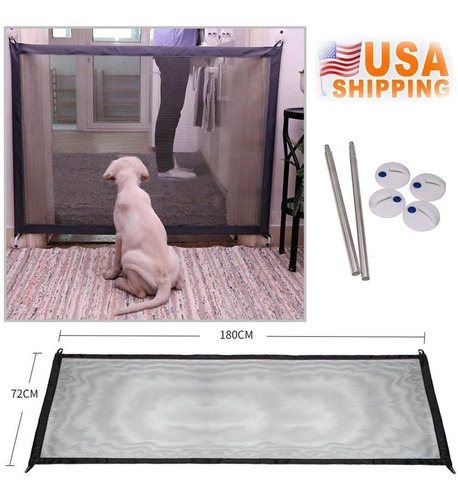 Imagen 1 de 5 de Portátil Plegable Puerta Mágica Protector Puerta Valla Tela