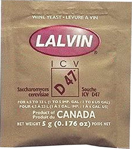Levadura De Vino Lalvin Icv D-47 (paquete De 10)