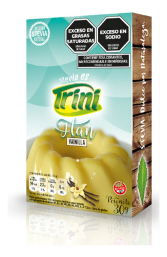 Flan Trini Sabor Vainilla Sin Azucar X 30 Gr.