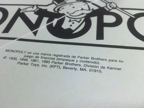 Monopoly Parker Brothers Clasico Juego Mesa Retro (Usado)