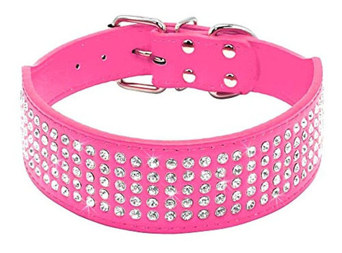 Beirui Rhinestones Dog Collars 2 Ancho Con 5 Filas Full Spar