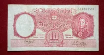 Comprar Billete 10 Pesos Argentina 1960 Serie F Bottero 1969 A F C