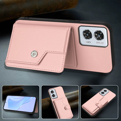 Compatible Funda Rfid Con Bolsa De Tarjetas For Motorola Edge 50 Pro P