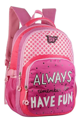 Imagen 5 de 6 de Mochila Escolar Nena Arco Iris Reforzada Divisiones Colores