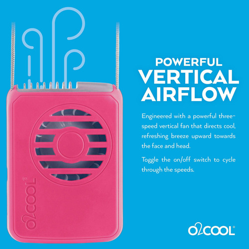 Ventilador De Cuello Recargable Para Viaje, Pack 2 Colores.