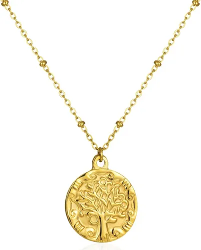 Árbol De La Vida Collar Colgante Moneda De Oro, ...