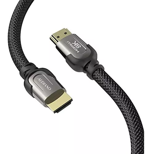 HDCP 2.2 6.6ft AUDIANO Certificated 8K HDMI 2.1 Cable 100% Real 8K 8K HDMI Cable High Speed 48Gbps 8K@60Hz 7680P Dolby Vision 4:4:4 HDR eARC Compatible with Apple TV Samsung QLED TV 