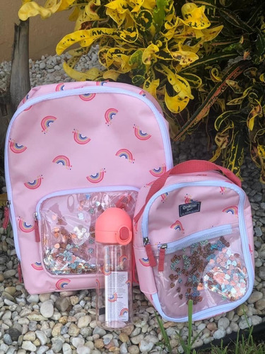 Set De Mochila Y Lunchera Oshkosh Arcoiris- Envio Gratis!