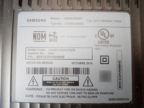Bocinas Samsung Un55ku6300fxzx. Para Curvo Tv En Buen Estado (Usado)
