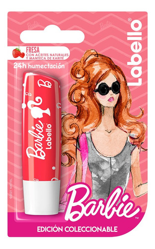 Bálsamo Labial Humectante Fresa Barbie Colección 4.8g