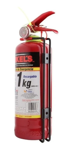 Extintor De Emergencia 1kg Mikels Recargable Con Soporte (Usado)