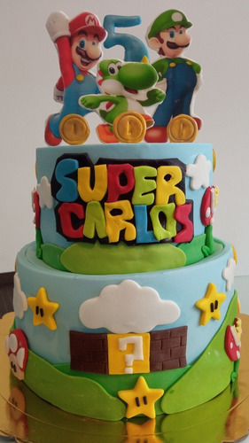 Imagen 2 de 2 de Kit Mario Bross Para Decorar Tortas .