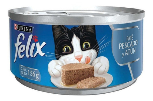 24 Latas Purina Felix Lata 156gr Pate Pescado Y Atun