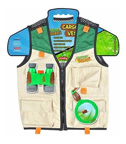 Nature Bound Cargo Vest For Kids With Zipper, 4 Pockets, And