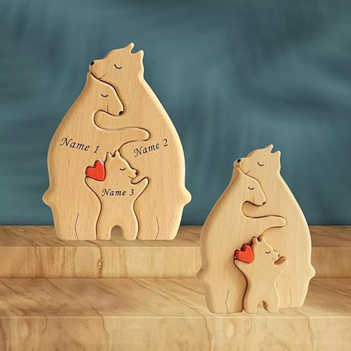 Puzzle Madera For Bear Family, Bears Of