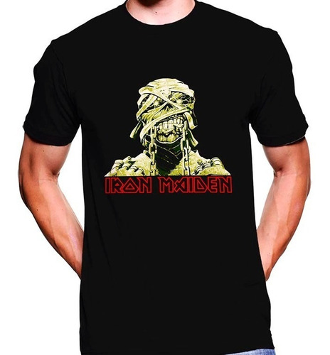 Camiseta Premium Dtg Rock Estampada Iron Maiden 02