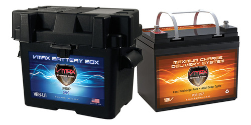 Kit Bateria Motor Arrastre: Vmax Agm Caja Grado Marino Ideal