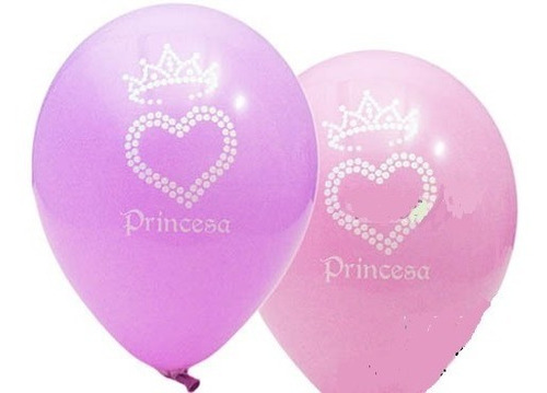 Pack X 10 Globos Princesa De 12 Pulgadas