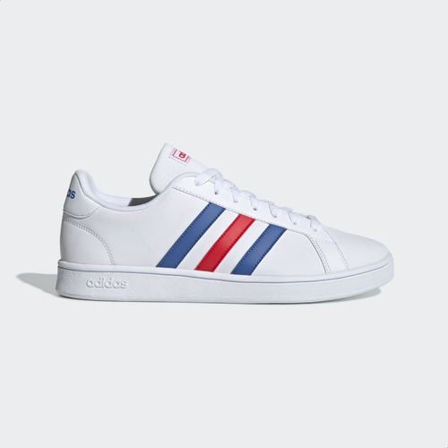 Tenis para hombre adidas Grand Court Base color cloud white/blue/active red - adulto 5 MX