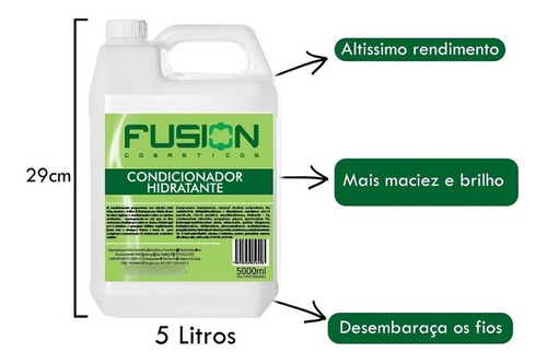 Kit 3 Shampoos Perolado + 1 Condicionador - Fusion 5 Litros