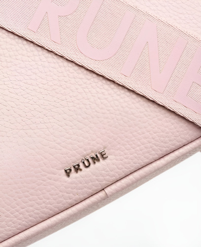 Cartera Bandolera Adisa De Cuero Pu - Prüne Rosa Claro Lisa Níquel Rosa Claro