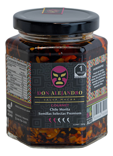 Don Alejandro Salsa Macha Gourmet Y/o Chicharrón Chile 2 Pza