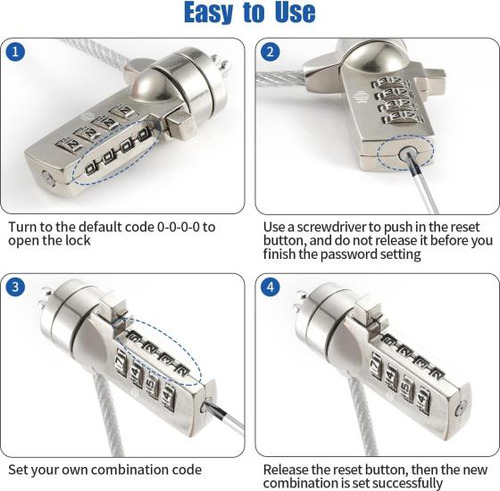 Candado De Cable Hox Para Notebook