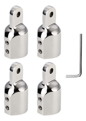 4 Pcs Bimini Top Eye End Cap Double Screw Heavy Duty Tube Ca