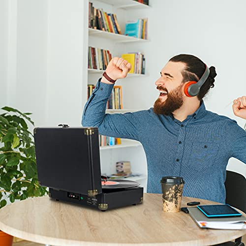 Tocadiscos Para Vinilos Con Altavoces Integrados, Salida Blu
