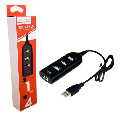 Imagem 3 de 6 de Extensor Usb Hub 4 Portas Extensão 2.0 Pra Pc Notebook Etc