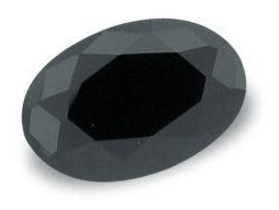 Onix Black Oval Facetados Onix Oval  9mm X 11mm