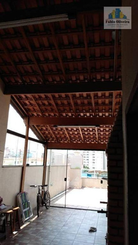Cobertura Tipo Sem Condomínio Com Acesso Interno Com 2 Dormitórios À Venda, 63 M² Por R$ 450.000 - Vila Humaitá - Santo André/sp - Co0161