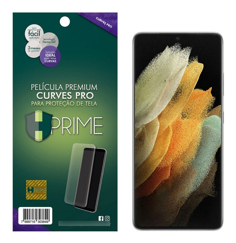 Imagem 1 de 2 de Película Hprime Gel Curves Pro Galaxy S21 Ultra Tela De 6.8