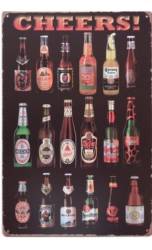Imagen 1 de 3 de Chapas Vintage Retro Bebidas Alcohol Cervezas No Es Vinilio