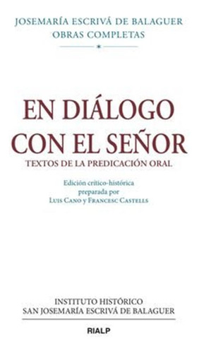 En Dialogo Con El Señor (rustica) - Escriva De Balaguer, Jos