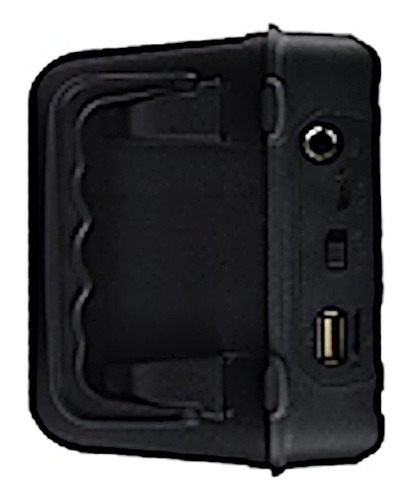 Bocina Portatil Recargable Conexion Tws Luces Led Rgb 8 Pzas Color Negro