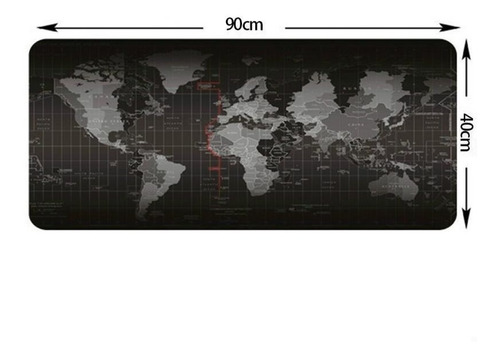 Mouse Pad Gamer Mapa Mundo 90x40 Xl Mousepad 