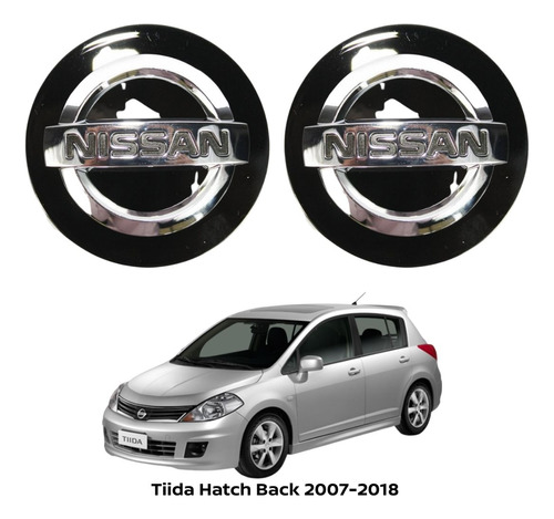 Par Tapones Negros Tiida Hatchback 2009 Original