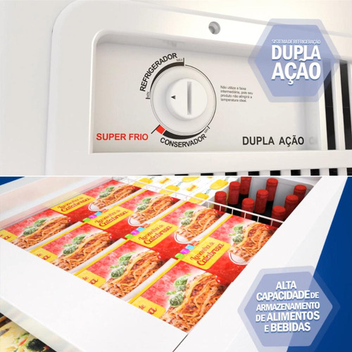 Freezer Horizontal 503 Litros Dupla Ação Hced503 Fricon