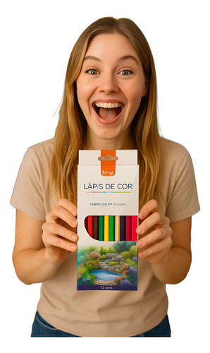 Lápis De Cor Brw - Tons Vibrantes E Coloridos