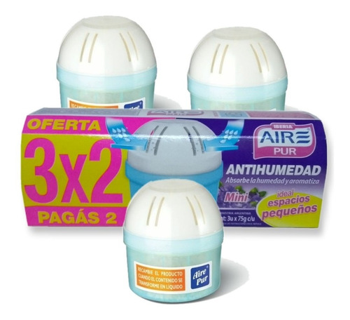 Antihumedad Aire Pur Mini Oferta 3x2 Fragancia Lavanda